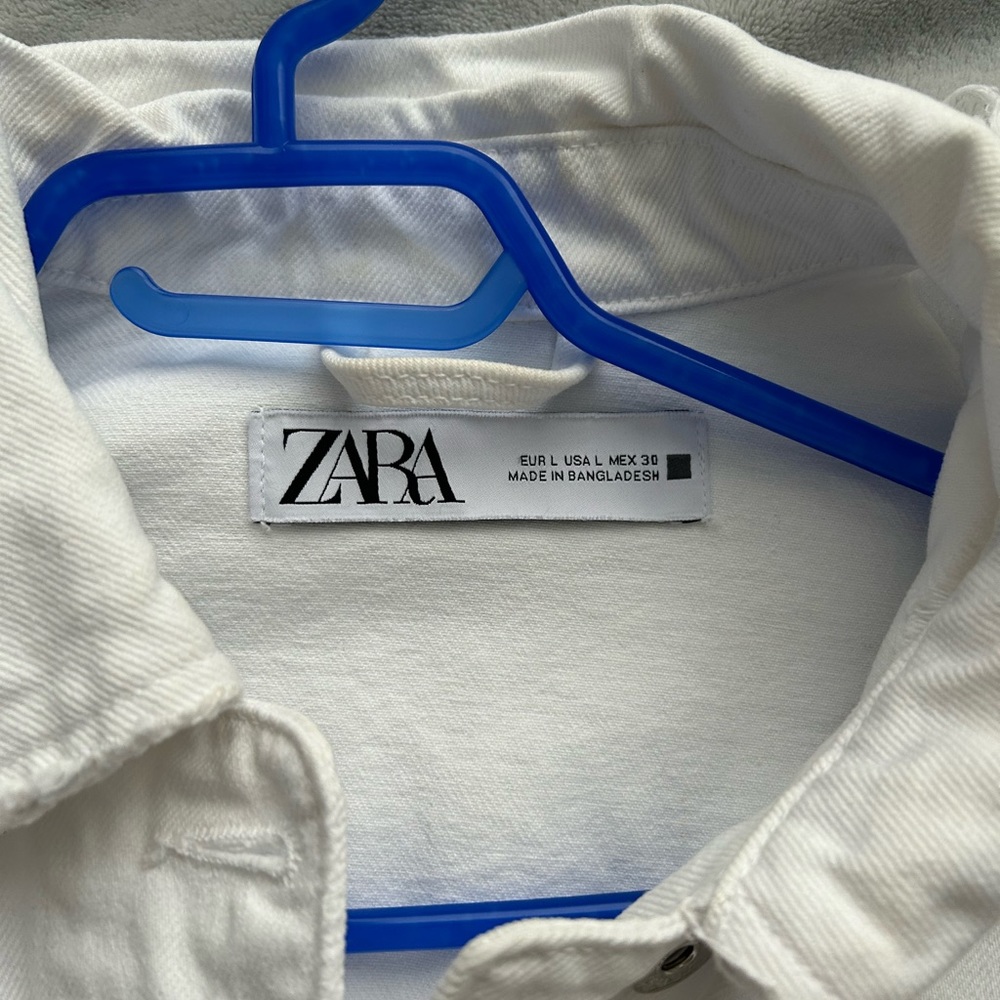 Zara White Jean Jacket